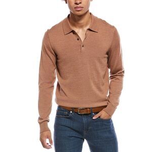 Mette Mens  Merino Wool Polo Sweater, Brown